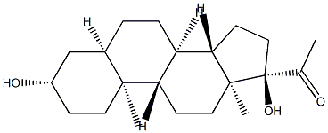 3β,17α-Dihydroxy-5β-pregnan-20-one Structure