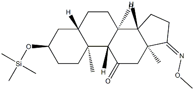 3α-(Trimethylsiloxy)-17-(methoxyimino)-5α-androstan-11-one Structure