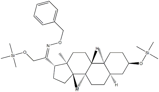 3α,21-Bis(trimethylsiloxy)-5β-pregnan-20-one O-benzyl oxime Structure
