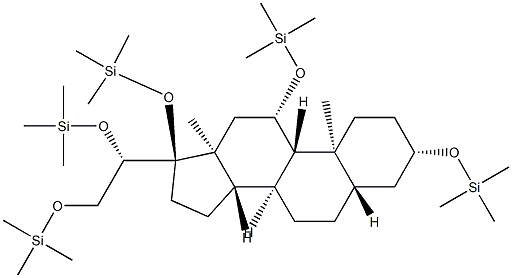 [[(20S)-5α-Pregnane-3β,11β,17,20,21-pentyl]penta(oxy)]pentakis(trimethylsilane) Structure