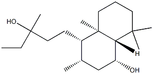 ラブダン-6β,13-ジオール 化学構造式