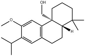 13-イソプロピル-12-メトキシポドカルパ-8,11,13-トリエン-20-オール 化学構造式