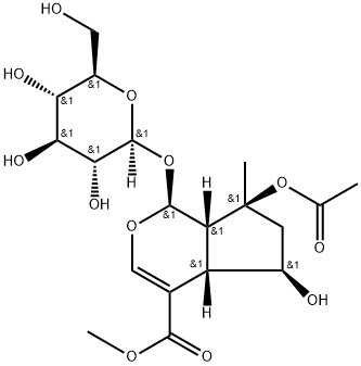 (1S)-1α-(β-D-グルコピラノシルオキシ)-5α-ヒドロキシ-7α-アセトキシ-7-メチル-1,4aα,5,6,7,7aα-ヘキサヒドロシクロペンタ[c]ピラン-4-カルボン酸メチル