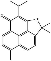 9-Isopropyl-2,2,5-trimethylphenaleno[1,9-bc]furan-8(2H)-one Structure