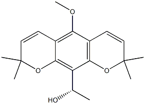 (S)-5-Methoxy-α,2,2,8,8-pentamethyl-2H,8H-benzo[1,2-b:5,4-b']dipyran-10-methanol Structure
