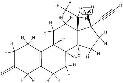 (8S,9S,13S,14S,17R)-13-ethyl-17-ethynyl-17-hydroxy-1,2,4,6,7,8,9,11,12,14,15,16-dodecahydrocyclopenta[a]phenanthren-3-one Structure