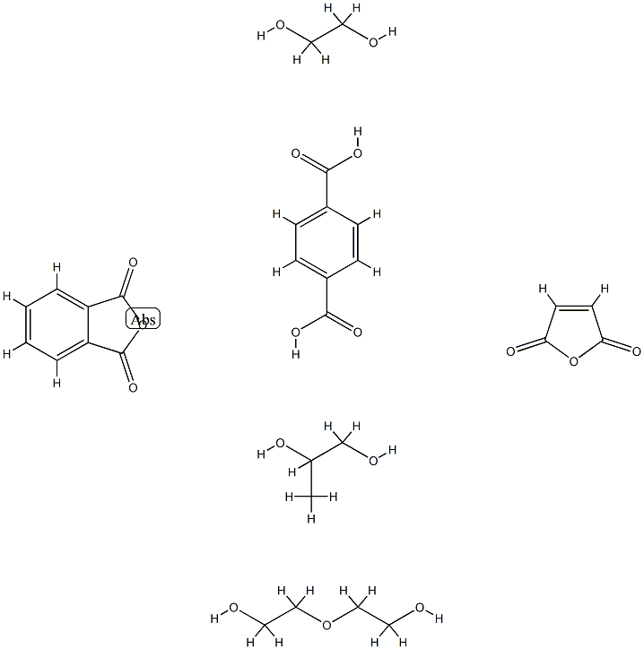 1,4-Benzenedicarboxylic acid, polymer with 1,2-ethanediol, 2,5-furandione, 1,3-isobenzofurandione, 2,2'-oxybis[ethanol] and 1,2-propanediol Structure