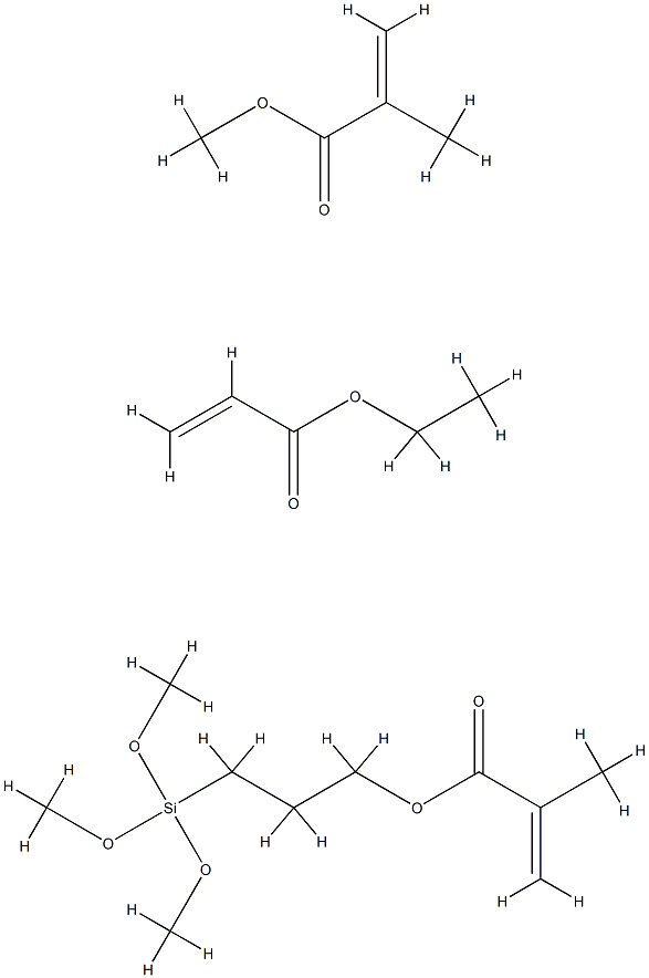 2-Propenoic acid, 2-methyl-, methyl ester, polymer with ethyl 2-propenoate and 3-(trimethoxysilyl)propyl 2-methyl-2-propenoate Structure