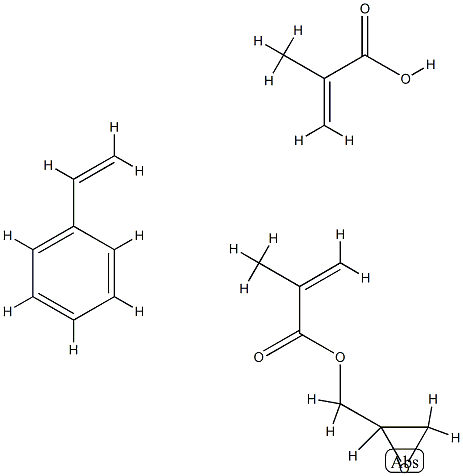 2-Propenoic acid, 2-methyl-, polymer with ethenylbenzene and oxiranylmethyl 2-methyl-2-propenoate Structure