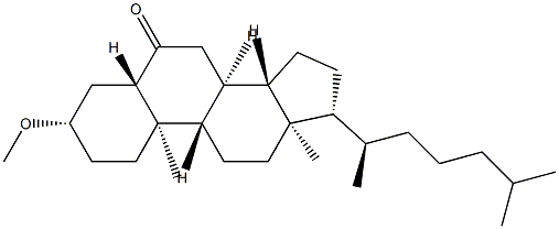 3β-メトキシ-5α-コレスタン-6-オン 化学構造式