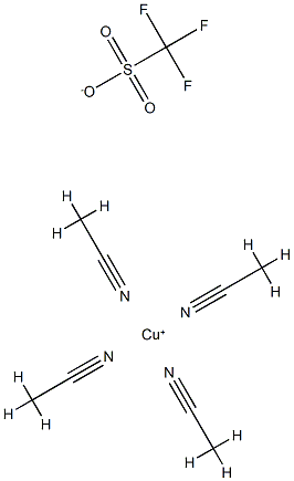 tetrakis(acetonitrile)copper(I) trifluoromethanesulfonate hemihydrate Struktur