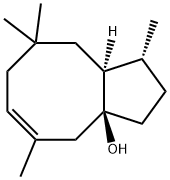 (1R,9aα)-2,3,3a,4,7,8,9,9a-オクタヒドロ-1,5,8,8-テトラメチル-1H-シクロペンタシクロオクテン-3aβ-オール 化学構造式