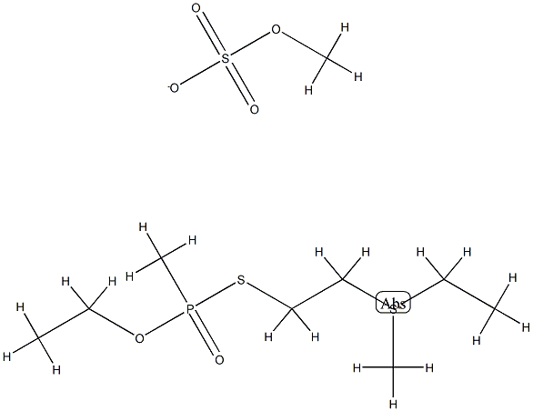 2-(ethoxy-methyl-phosphoryl)sulfanylethyl-ethyl-methyl-sulfanium Struktur
