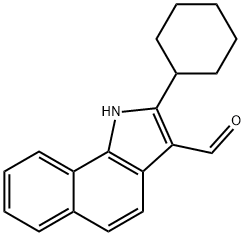1H-Benz[g]indole-3-carboxaldehyde,2-cyclohexyl-(9CI) Structure