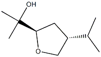 2-Furanmethanol,tetrahydro-alpha,alpha-dimethyl-4-(1-methylethyl)-,(2R,4R)-rel-(9CI) Structure
