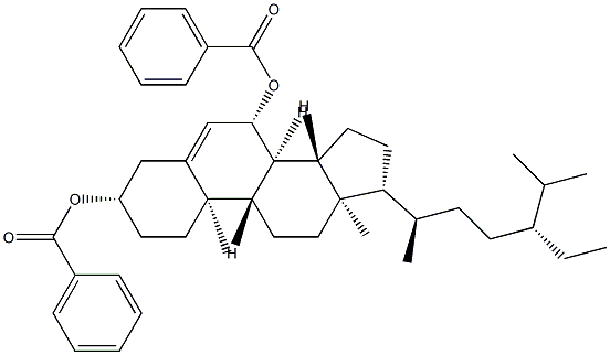 スチグマスタ-5-エン-3β,7β-ジオールジベンゾアート 化学構造式