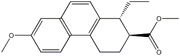 [1R,(-)]-1β-Ethyl-1,2,3,4-tetrahydro-7-methoxy-2-methylphenanthrene-2β-carboxylic acid Structure