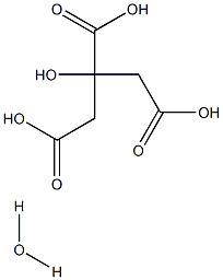 Citric acid monohydrate Struktur