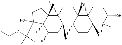 (21ξ)-22-Ethoxy-A'-neogammacerane-3β,16β,21-triol Structure