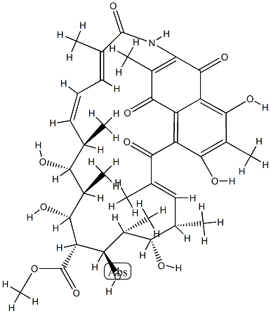 (10R)-10-Demethyl-21-hydroxy-10-methoxycarbonylprotostreptovaricin I Structure