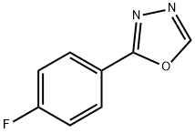 2-(4-フルオロフェニル)-1,3,4-オキサジアゾール 化学構造式