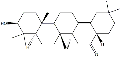 3β-Hydroxy-28-norolean-13(18)-en-16-one Struktur