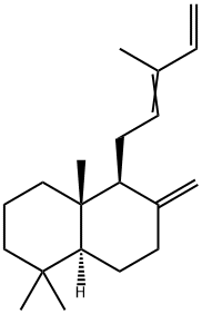 (4aS,8aα)-デカヒドロ-1,1,4a-トリメチル-6-メチレン-5β-[(E)-3-メチル-2,4-ペンタジエニル]ナフタレン 化学構造式
