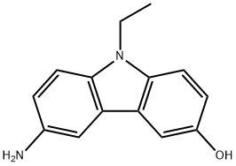 9H-Carbazol-3-ol,6-amino-9-ethyl-(9CI) Structure