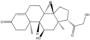 (11α)-コルチコステロン 化学構造式