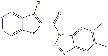 1H-Benzimidazole,1-[(3-chlorobenzo[b]thien-2-yl)carbonyl]-5,6-dimethyl-(9CI) Structure