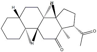 5α-プレグナン-12,20-ジオン 化学構造式