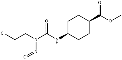 4α-[3-(2-Chloroethyl)-3-nitrosoureido]-1α-cyclohexanecarboxylic acid methyl ester Struktur