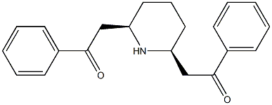 α,α'-(2,6-Piperidinediyl)bis(acetophenone) Struktur
