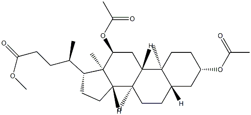 3β,12α-Bis(acetyloxy)-5α-cholan-24-oic acid methyl ester Structure