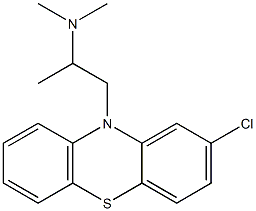 2-Chloro-α,N,N-trimethyl-10H-phenothiazine-10-ethanamine 结构式