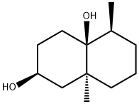 (2S)-Decahydro-5β,8aα-dimethyl-2β,4aβ-naphthalenediol 结构式