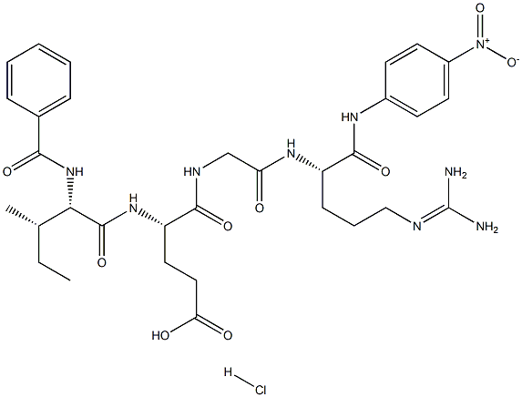 N-BENZOYL-ILE-GLU-GLY-ARG P-*NITROANILIDE HYDROCHLOR Struktur