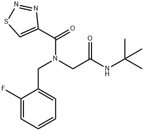 1,2,3-Thiadiazole-4-carboxamide,N-[2-[(1,1-dimethylethyl)amino]-2-oxoethyl]-N-[(2-fluorophenyl)methyl]-(9CI) 结构式