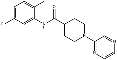 4-Piperidinecarboxamide,N-(5-chloro-2-methylphenyl)-1-pyrazinyl-(9CI) Structure