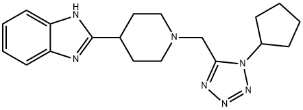 1H-Benzimidazole,2-[1-[(1-cyclopentyl-1H-tetrazol-5-yl)methyl]-4-piperidinyl]-(9CI) Structure