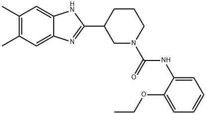 1-Piperidinecarboxamide,3-(5,6-dimethyl-1H-benzimidazol-2-yl)-N-(2-ethoxyphenyl)-(9CI) 结构式