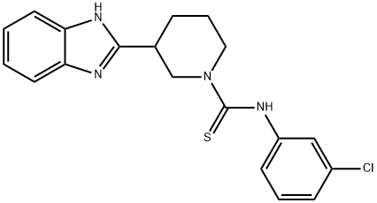 1-Piperidinecarbothioamide,3-(1H-benzimidazol-2-yl)-N-(3-chlorophenyl)-(9CI) 结构式