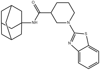 3-Piperidinecarboxamide,1-(2-benzothiazolyl)-N-tricyclo[3.3.1.13,7]dec-1-yl-(9CI) 结构式
