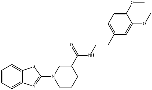 3-Piperidinecarboxamide,1-(2-benzothiazolyl)-N-[2-(3,4-dimethoxyphenyl)ethyl]-(9CI) 结构式