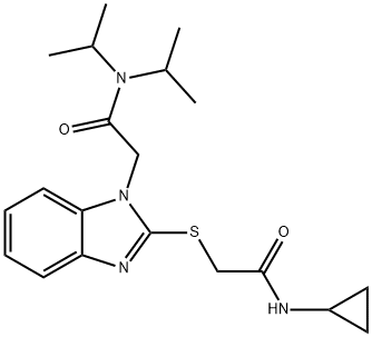 1H-Benzimidazole-1-acetamide,2-[[2-(cyclopropylamino)-2-oxoethyl]thio]-N,N-bis(1-methylethyl)-(9CI)|