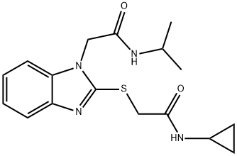 1H-Benzimidazole-1-acetamide,2-[[2-(cyclopropylamino)-2-oxoethyl]thio]-N-(1-methylethyl)-(9CI) 结构式