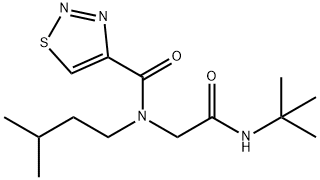 1,2,3-Thiadiazole-4-carboxamide,N-[2-[(1,1-dimethylethyl)amino]-2-oxoethyl]-N-(3-methylbutyl)-(9CI) 结构式