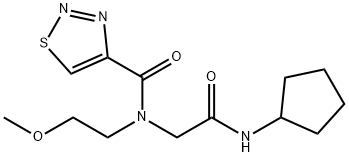 1,2,3-Thiadiazole-4-carboxamide,N-[2-(cyclopentylamino)-2-oxoethyl]-N-(2-methoxyethyl)-(9CI) 结构式
