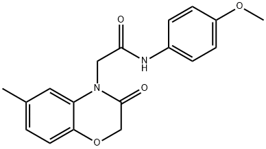 4H-1,4-Benzoxazine-4-acetamide,2,3-dihydro-N-(4-methoxyphenyl)-6-methyl-3-oxo-(9CI) Structure