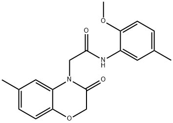 4H-1,4-Benzoxazine-4-acetamide,2,3-dihydro-N-(2-methoxy-5-methylphenyl)-6-methyl-3-oxo-(9CI) Structure